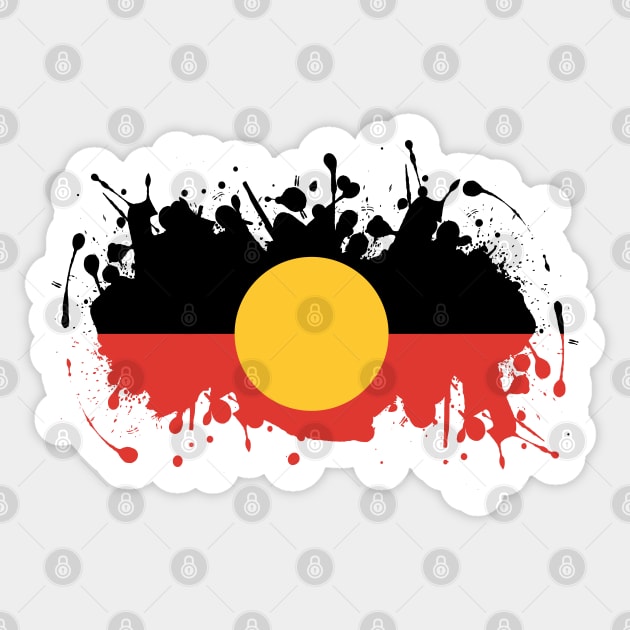 Aboriginal Flag Sticker by CF.LAB.DESIGN